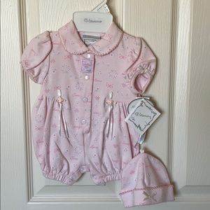 Baby girl onesie and hat. For Preemies.
